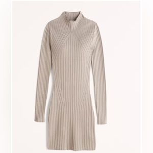 Abercrombie & Fitch Long-Sleeve Mockneck Mini Dress